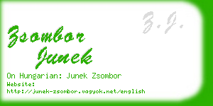 zsombor junek business card